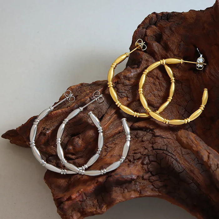 BAMBOO HOOP EARRINGS