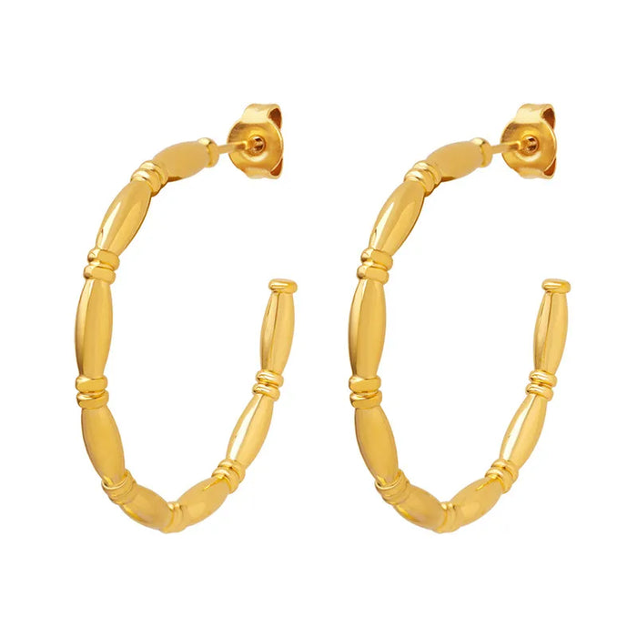 BAMBOO HOOP EARRINGS