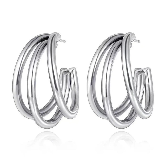 TRIPLE HOOP  EARRINGS