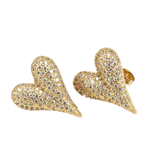 BLING HEART EARRINGS