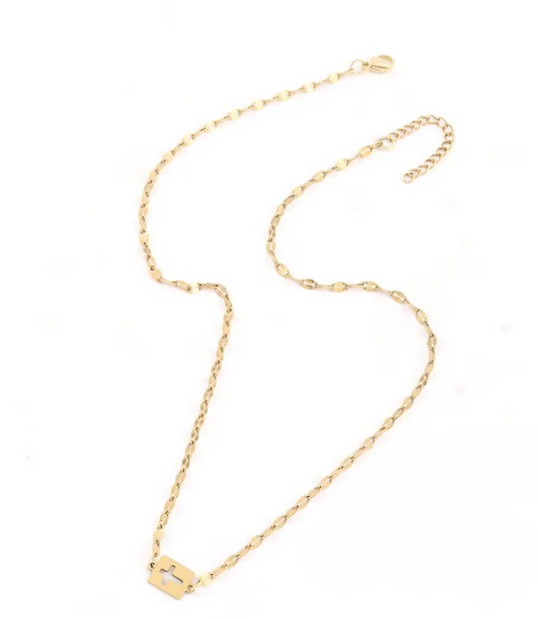 CROSS SQUARE NECKLACE 💧