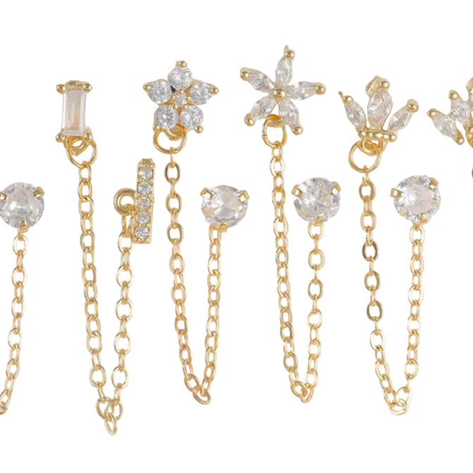 PIERCING CHAIN EARRINGS (1) 💧