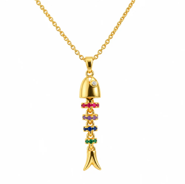 VENTRICULATED FISH NECKLACE