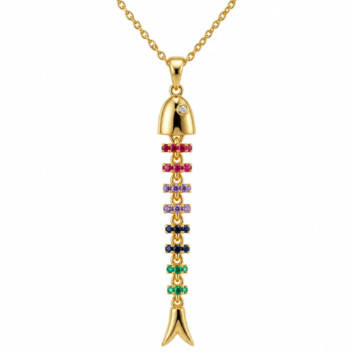 VENTRICULATED FISH NECKLACE