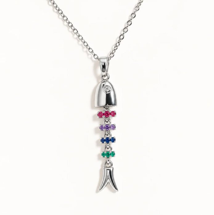 VENTRICULATED FISH NECKLACE