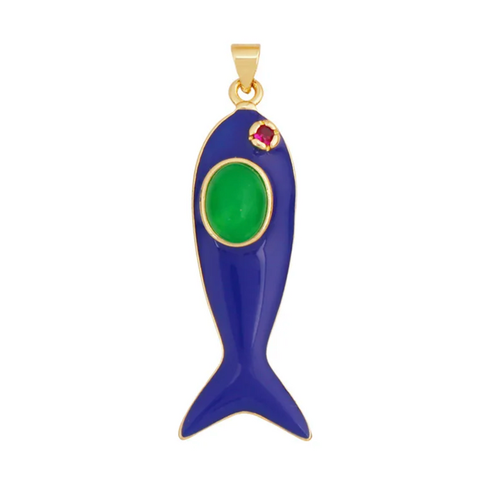 NATURAL STONES SARDINE CHARM
