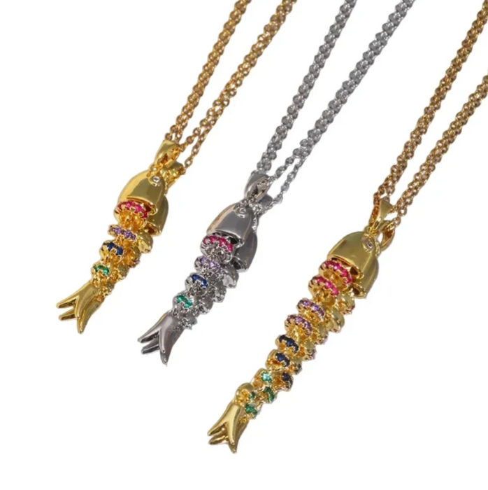 VENTRICULATED FISH NECKLACE