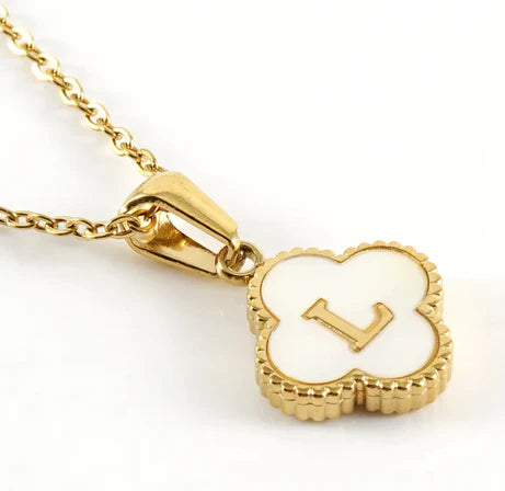 CLOVER INITIAL NECKLACE