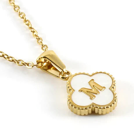 CLOVER INITIAL NECKLACE